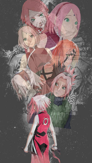 Naruto Anime Sakura Journey Collage Wallpaper