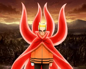 Naruto Baryon Mode Embers Wallpaper
