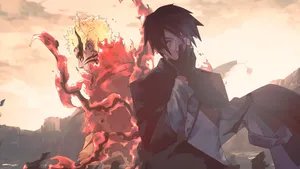 Naruto Baryon Mode Vs Sasuke Wallpaper