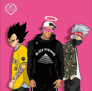 Naruto Drip In Black Pyramid Brand Wallpaper