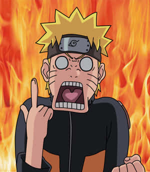 Naruto_ Funny_ Face_ Flames_ Background.jpg Wallpaper