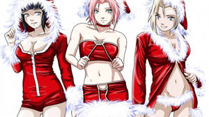 Naruto Girls Christmas Fanart Wallpaper