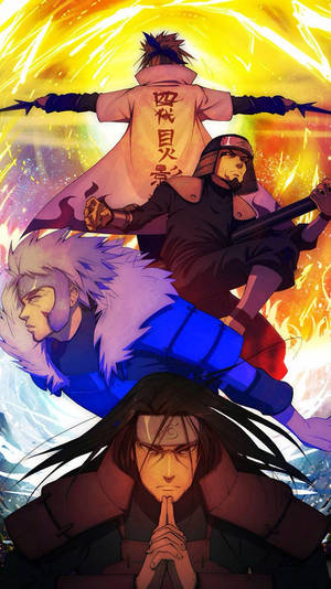 Naruto Hokages And Hashirama Phone Wallpaper