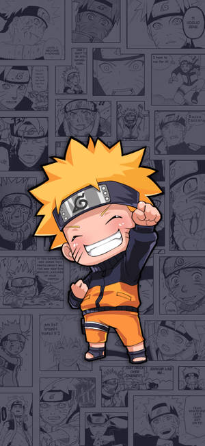 Naruto Live Chibi Art On Manga Wallpaper