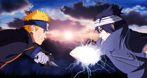Naruto Live Naruto Face-to-face Fight Sasuke Wallpaper