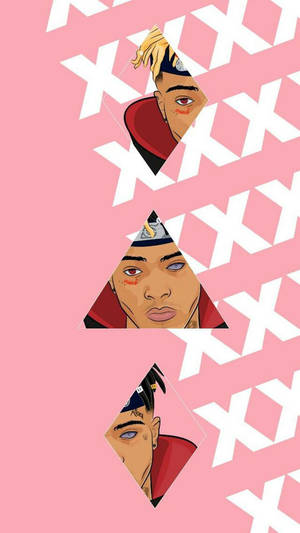 Naruto Live Xxxtentacion Artwork Pink Aesthetic Wallpaper