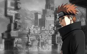 Naruto Pain And Buildings Wallpaper