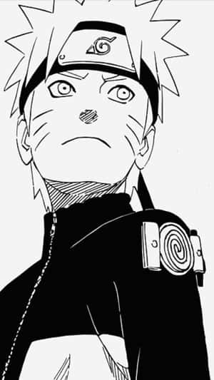 Naruto Staring White Wallpaper