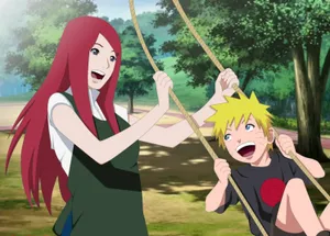 Naruto Swing With Kushina Uzumaki Wallpaper