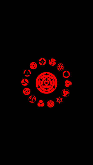 Naruto Symbol Black Red Wallpaper