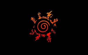 Naruto Symbol With Japanese Words Wallpaper