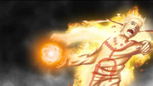 Naruto Unleashing The Powerful Rasengan Jutsu Wallpaper
