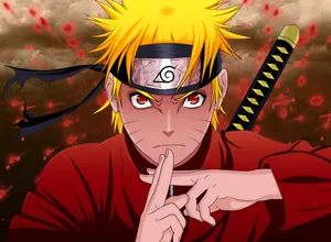 Naruto_ Uzumaki_ Red_ Background Wallpaper