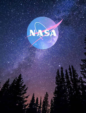 Nasa Aesthetic Logo Starry Night Wallpaper