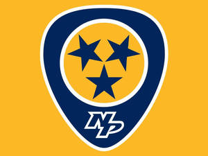 Nashville Predators' Logo Depicted In The Golden Ball And Stars. Wallpaper