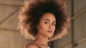 Nathalie Emmanuel Afro Hairstyle Wallpaper