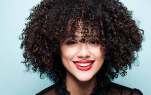 Nathalie Emmanuel Black Curly Hair Wallpaper