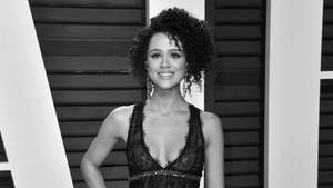 Nathalie Emmanuel Grayscale Wallpaper