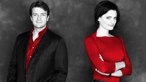 Nathan Fillion Black And Red Wallpaper