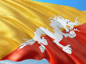 National Flag Of Bhutan Wallpaper