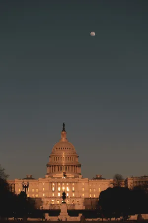 National Mall Capitol Night Sky Wallpaper