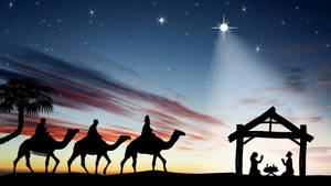 Nativity Scene Bethlehem Star Wallpaper