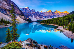 Nature Computer Moraine Lake Wallpaper