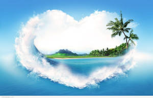 Nature Love Island Wallpaper