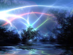 Nature Neon Lights Wallpaper
