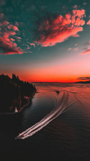 Nature Phone River Boat Wallpaper