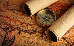 Navigation Using Topographic Map Wallpaper