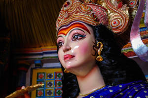 Navratri With Red Face Paint Wallpaper