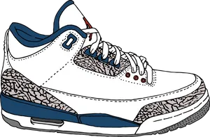 Navy And White Cartoon Nike Shoes Wallpaper