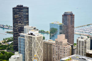 Navy Pier Marina Skyscrapers Wallpaper