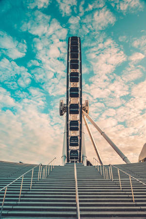 Navy Pier Wheel Front View Wallpaper