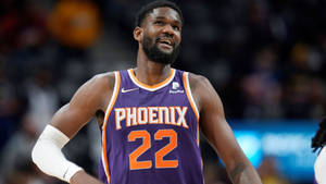 Nba Game Deandre Ayton Phoenix Suns Wallpaper