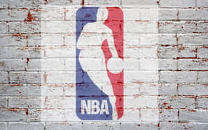 Nba Logo Painted On Brick Wall Wallpaper