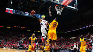 Nba Players Playing Court Wallpaper