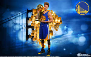 Nba Star Stephen Curry On The Court Wallpaper