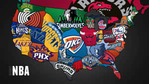 Nba Teams Map Wallpaper