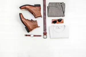 Neat Men Fashion Flat Lay Wallpaper