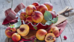 Nectarine Fruit Aesthetic Photography Wallpaper