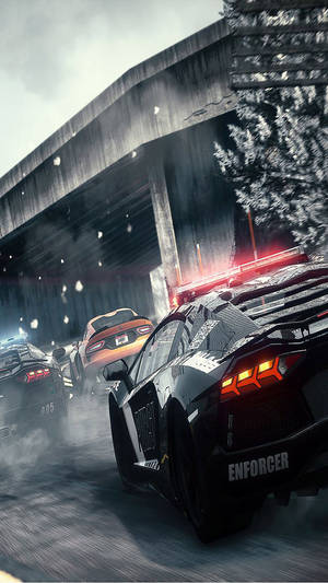 Need For Speed Police Car Chasing Cars Iphone Wallpaper