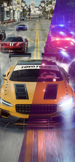 Need For Speed Split-screen Iphone Wallpaper