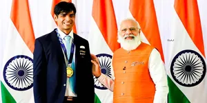 Neeraj Chopra And The Prime Minister Wallpaper