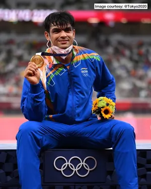 Neeraj Chopra Gold Medal Wallpaper