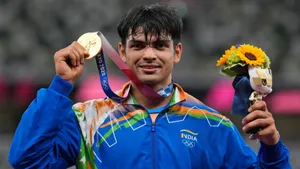 Neeraj Chopra With A Medal Wallpaper