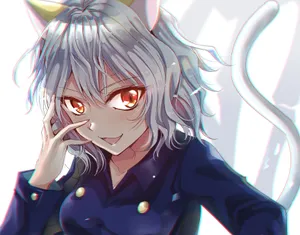Neferpitou - The Feline Life Guardian Of The 91st King Of Kakin Wallpaper