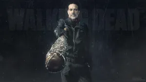 Negan Holding A Baseball Bat Wallpaper