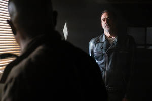 Negan Smith In A Dark Room Wallpaper